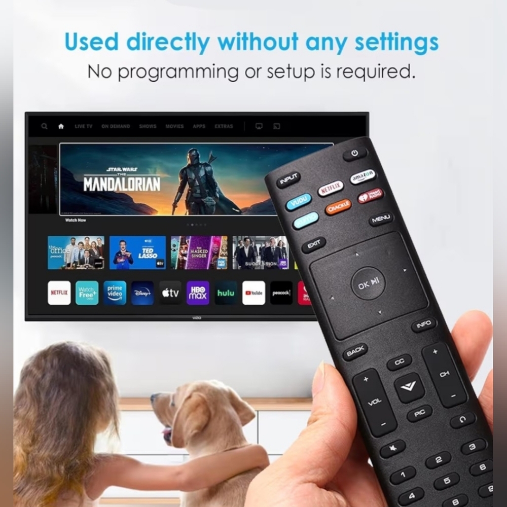 Vizio Smart TVs D/E/M/P/PX/V-series XRT136 Replacement Remote Control Netflix Xu